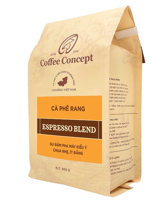 Cà phê rang Espresso Blend (Gói 250G-500G)